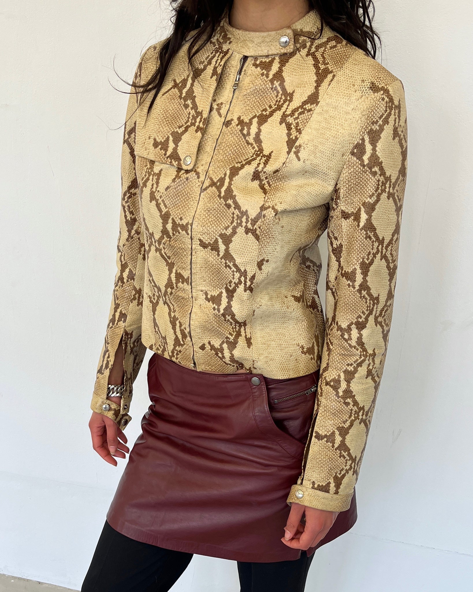 LEATHER SNAKE JACKET