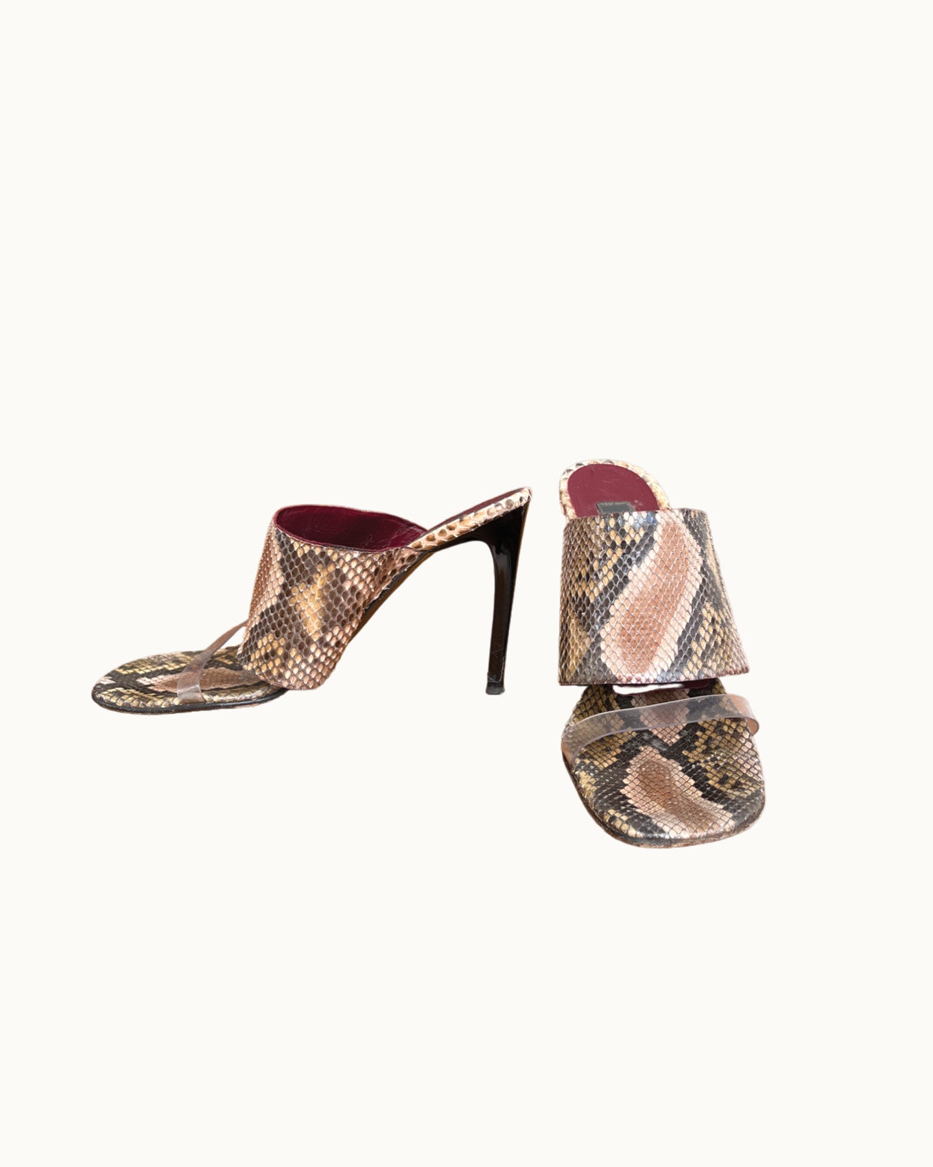 GIANFRANCO FERRE SNAKE SKIN HEELS